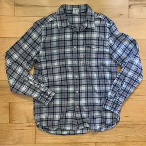 The North Face, Men's Gray and White Plaid Shirt